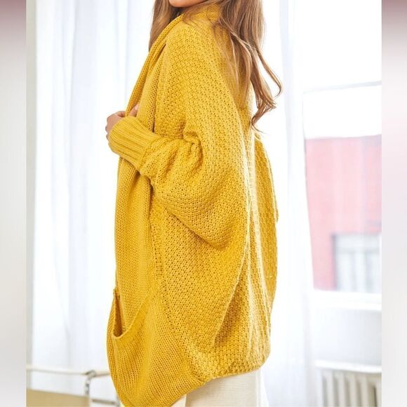 Davi & Dani Chill Of Fall Cardigan Sweater Rust Red Orange NEW - Picture 10 of 11